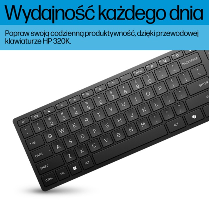 Tastatura HP 320K membrana negru USB 1.8m completa