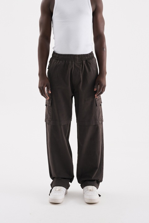 Pantaloni Cargo Machinist, denim, gri