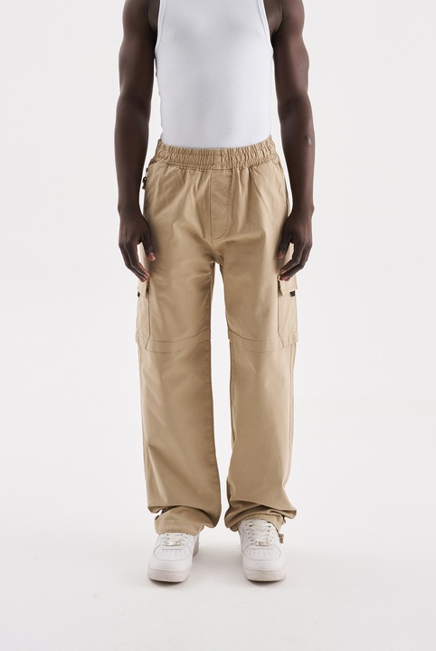 Pantaloni Cargo Machinist, bej, denim