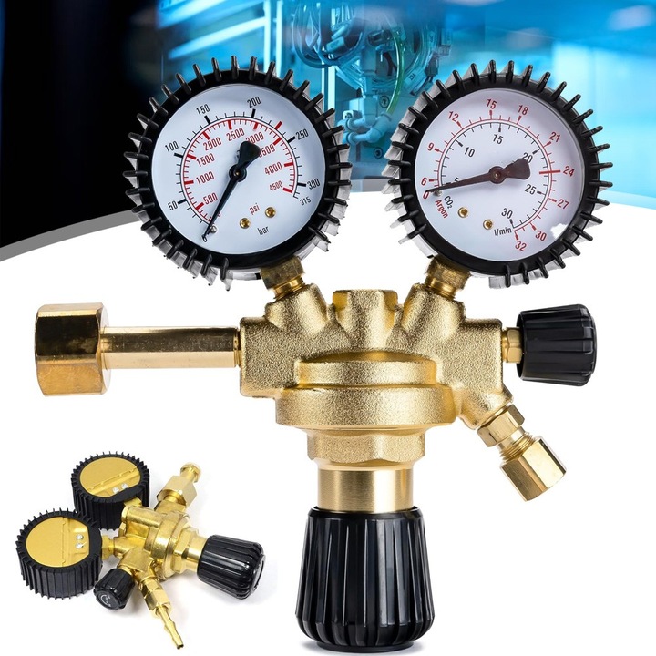 Reducator De Presiune Cu Manometru Pentru Argon/CO2, 0-315 Bari, Regulator De Presiune Pentru MIG, MAG, TIG, Gaz De Protectie