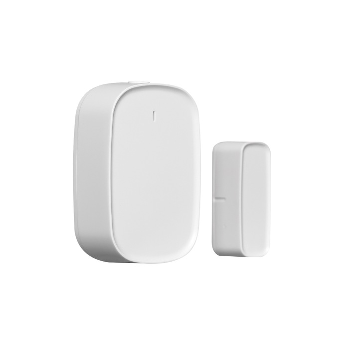 Senzor magnetic pentru usi, monitorizare prin aplicatie, fara fir, alarma pentru usi si ferestre, ORBER, Poate fi utilizat in domeniul securitatii, avertizare la nivel scazut al bateriei, ABS, 26*40*13 mm, alb