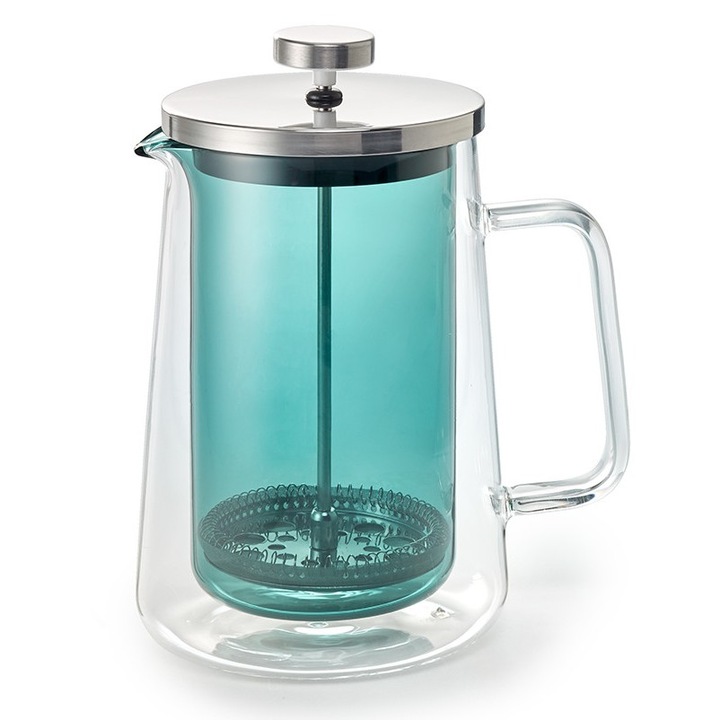 Cafetiera - Rurik, Sticla, Verde, 650 ml