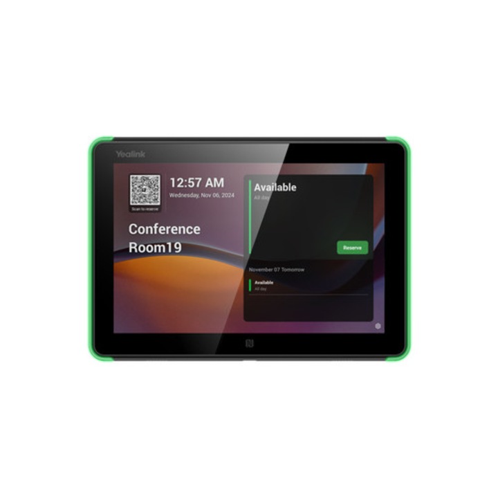 Yealink E2 szobapanel, 8 hüvelykes, LCD, fekete, 1280x800px, Android 13, Wi-Fi 5, USB-C