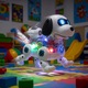 Catel Robot Interactiv Cu Mecanism Vizibil Pentru Copii, Jucarie Cu Lumini, Sunete Si Miscare Automata, Catel Electronic Cu Efecte Vizuale Si Miscari Realiste, Jucarie Inteligenta Pentru Joaca Copii 3+ Ani, Alb