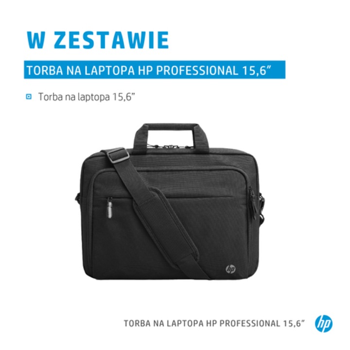 Чанта за лаптоп HP Professional 15.6 инча монохромна 39.6x25x5см