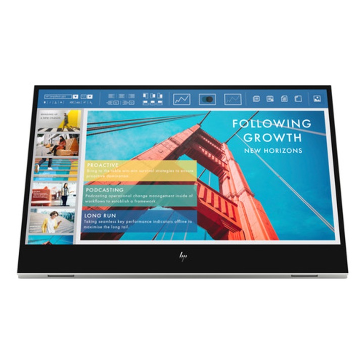 HP Monitor HP E-Series E14 G4 35,6 cm 14inch 1920 x 1080 Pixel Full HD LED Alb