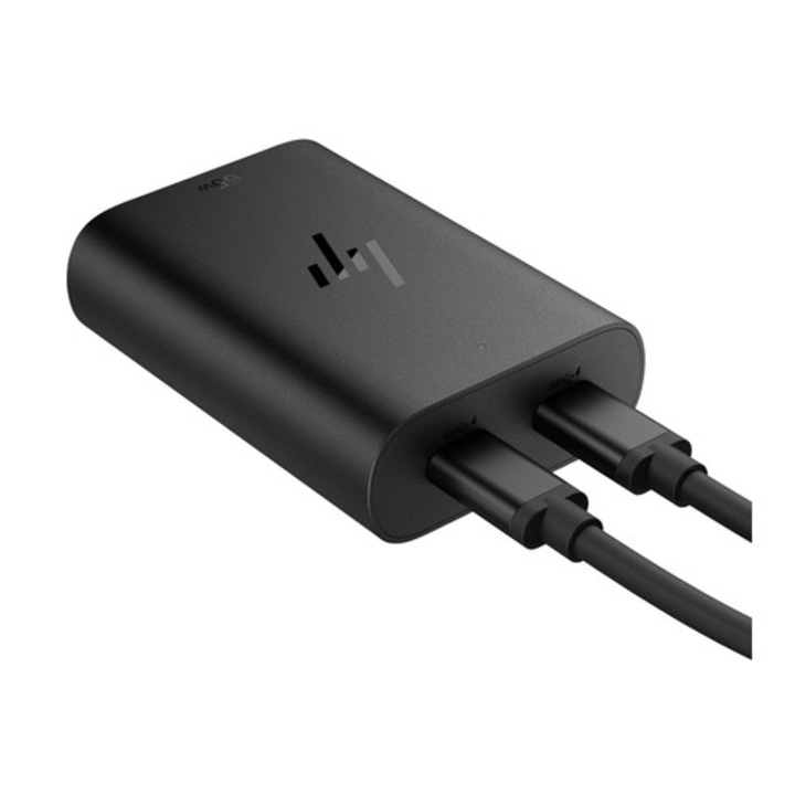 HP 65W GaN USB-C fekete laptop töltő