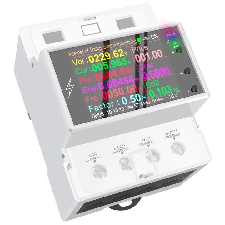 Tuya AT4PW 100A - 220V&110V védelmi relé