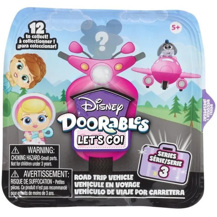 Set masinuta si figurina Disney Doorables, modell véletlenszerű, 5+ év
