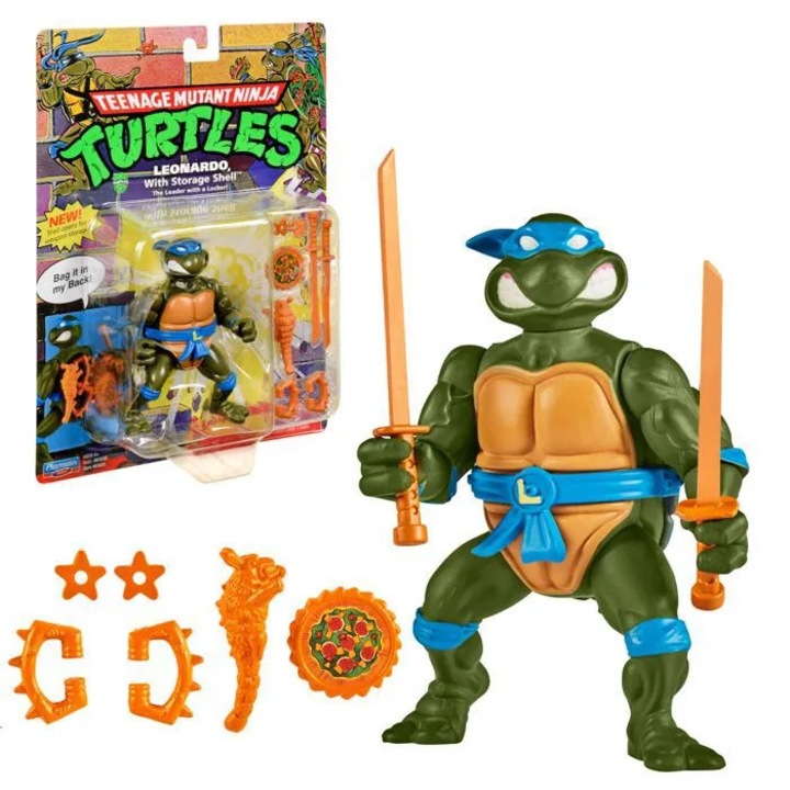 Figurina Leonardo Tini Nindzsa Teknőcök Klasszikus 10cm artikulált zöld
