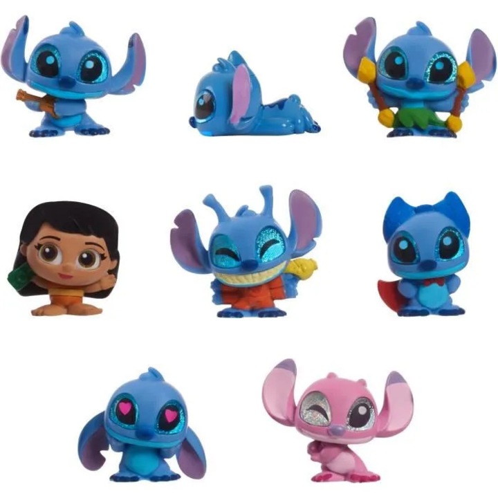 Фигурка Disney Doorables Stitch комплект 8 броя многоцветен 3.8см
