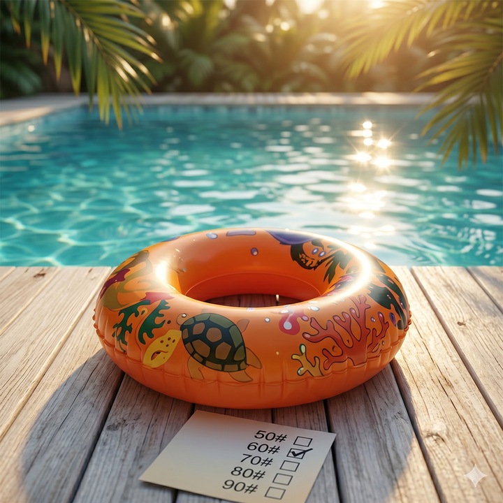 Felfújható úszógumi gyerekeknek „Swim Ring” – 60 cm átmérő – Narancssárga