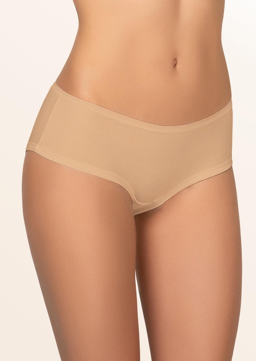 Комплект 2x Дамско бельо, Kleo, 132 C Cotton, Бежов, Тип бикини със средна талия, Мек и дишащ памук, Без ластици на крачолите, Невидим под дрехите, Удобен антиалергичен материал, Практичен ежедневен комплект, Бежов