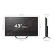 Televizor Smart QLED Tesla, Q43E655GUS, 109 cm, UHD, gri, frameless, Google TV, Clasa F