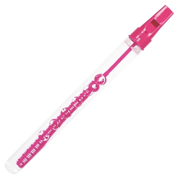 Jucarie baloane de sapun cu fluier fucsia 26cm pentru fete