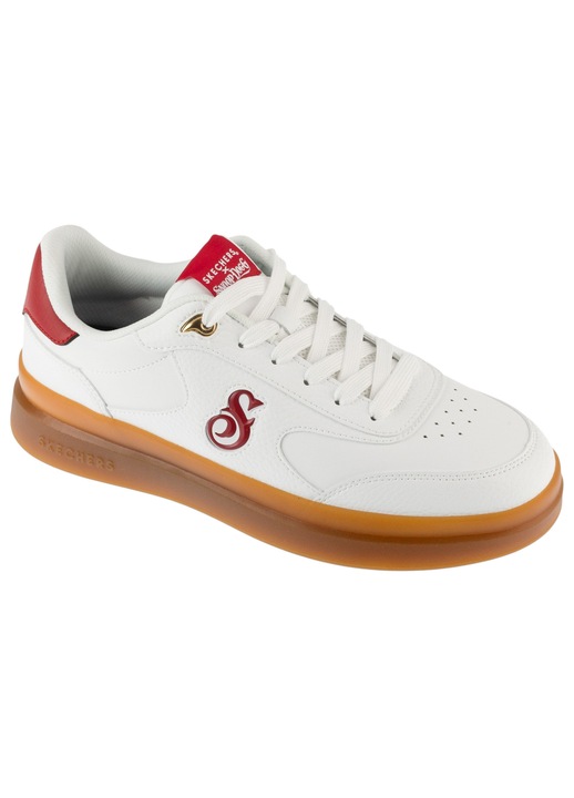 Pantofi sport, Skechers Duraleather Lace Up Snoop Cupsole Sneaker 2512002, Alb
