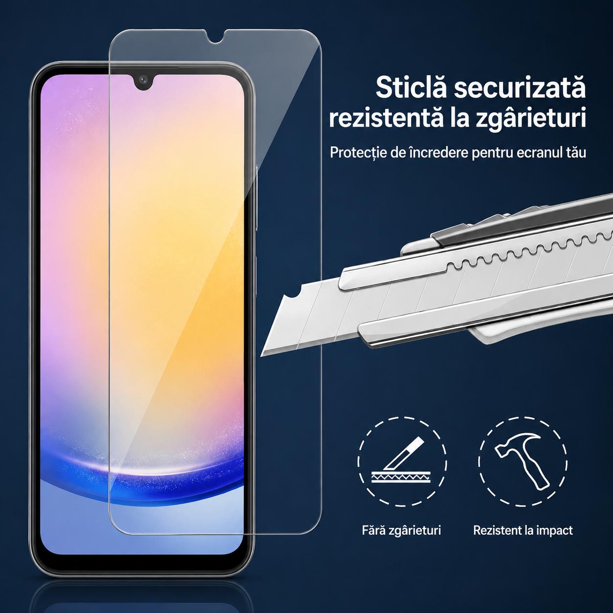 Folie sticla MatTech Premium, compatibila cu Samsung Galaxy S22 / S23, Case Friendly, Grosime de 0.3mm, Duritate 9H, Transparent