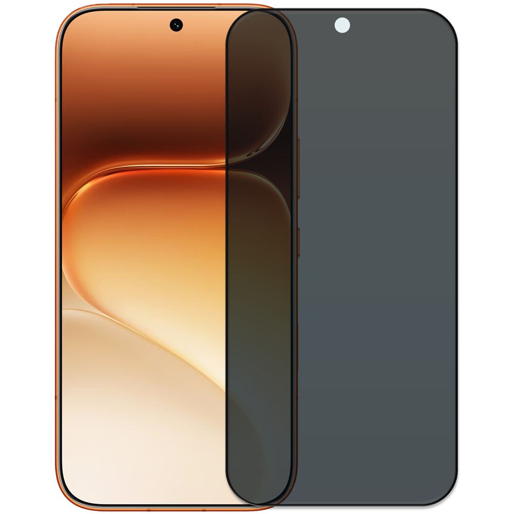 Folie din sticla securizata pentru Honor 600, HAMSTERBOX Privacy Shield, Protectie completa ecran, Full face, Aplicare rapida, Case Friendly, Transparenta