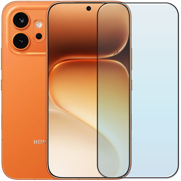 Folie din sticla securizata pentru Honor 600, HAMSTERBOX Glass Shield, Protectie completa ecran, Full face, Aplicare rapida, Case Friendly, Transparenta