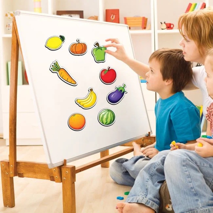 Jucarii magnetice fructe si legume carton 3+ ani