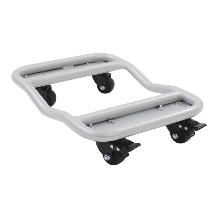 Mutatoare auto, Set 4 dolly pentru roti, Capacitate 2721, 55 kg, 16 roti pivotante, Metal, Gri