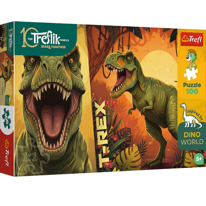 Trefl 100 db-os The Treflik puzzle - Dino World - T-Rex (16578)