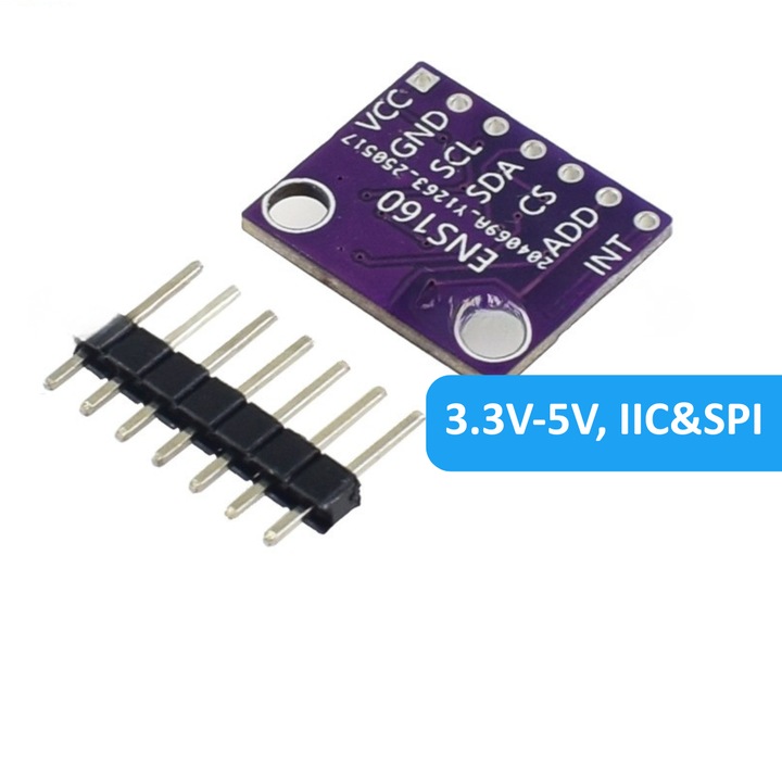 ENS160 Levegőminőség Érzékelő Modul, CCS811 Alternatíva, TVOC/eCO2 Érzékelés, I2C/SPI
