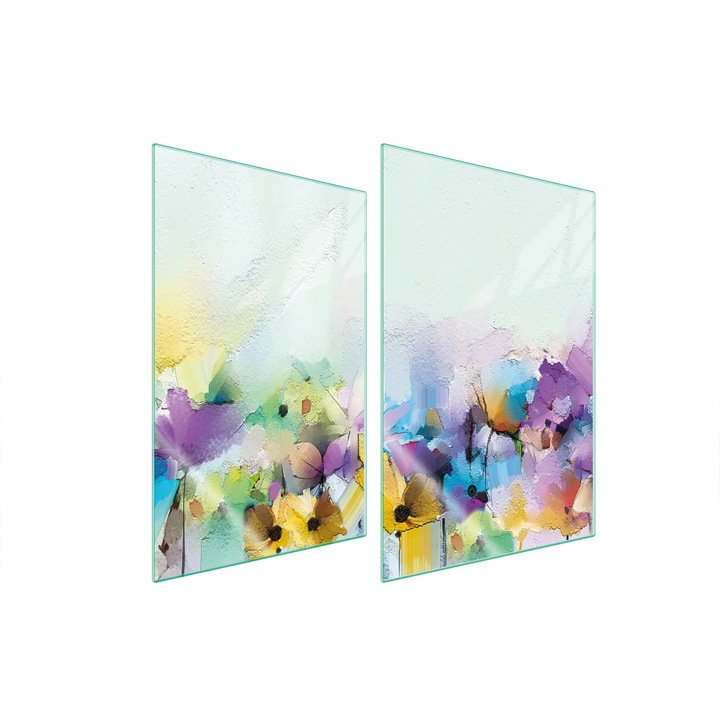 TMK ArtDeko üveg védőlap 35x52cm, 2 db-os szett, többszínű