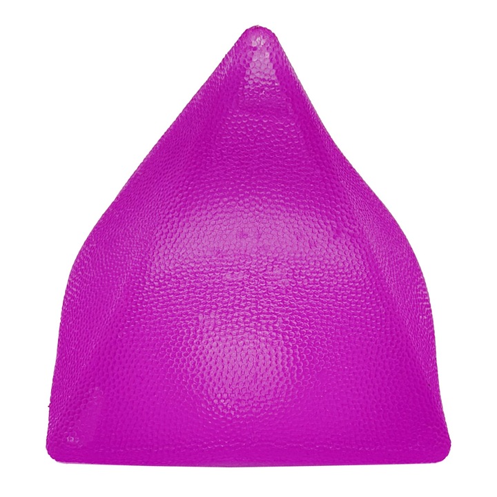 Piramida Fidget 3D Squishy Antistres, Flippy, Jucarie Antistres pentru Copii/Adulti, Comprimabil cu Revenire, Galben 7 x 6 x 6 cm, 130 gr, Mov
