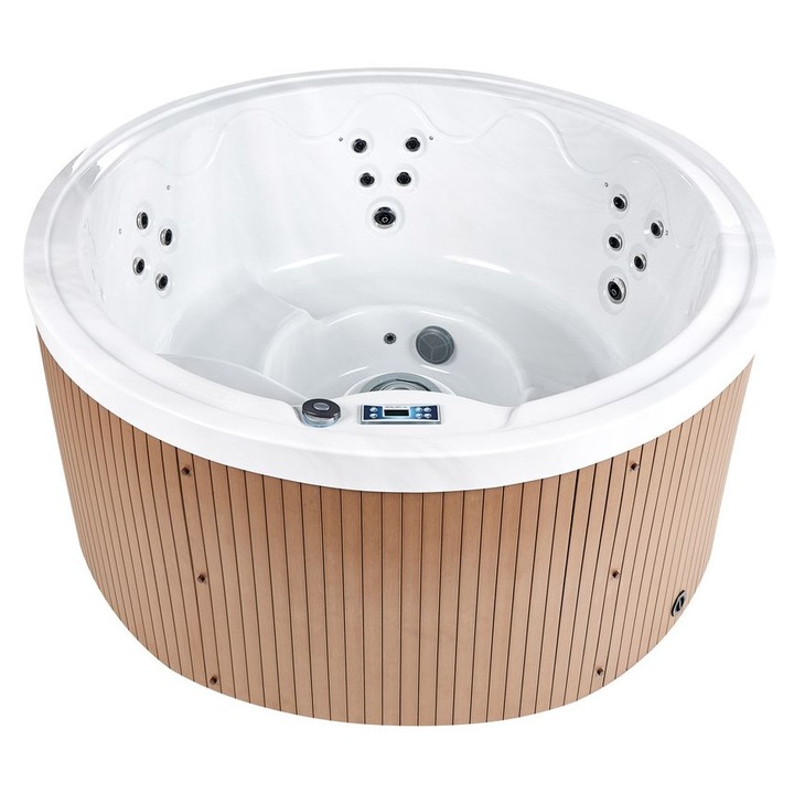 Jacuzzi exterior cu LED Marfil Alb