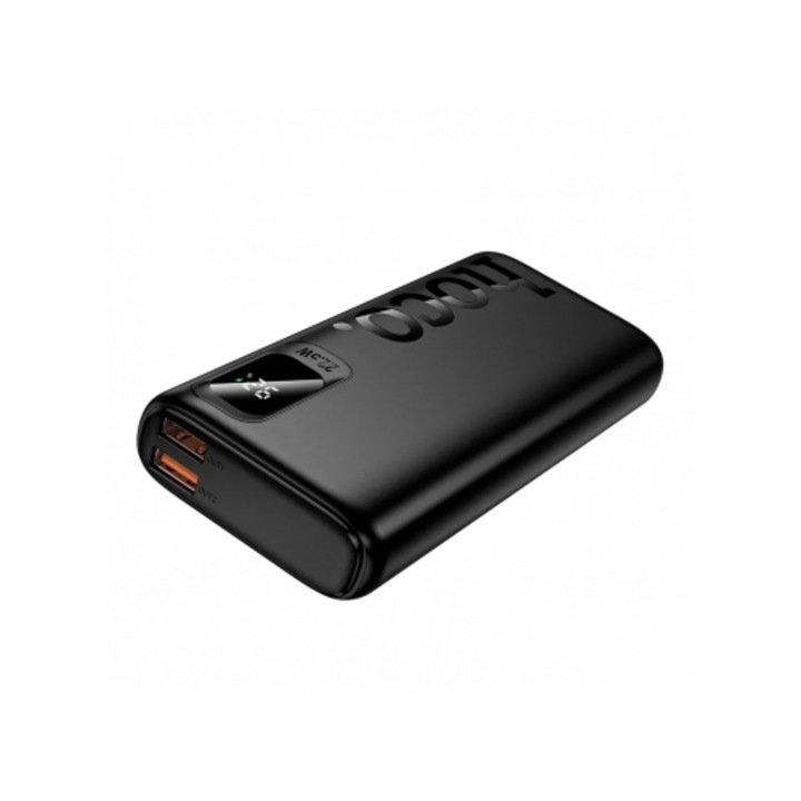 Baterie Externa Hoco J158 Pro 10000mAh 22.5W QC + PD 1 x USB-C - 2 x USB-A Negru