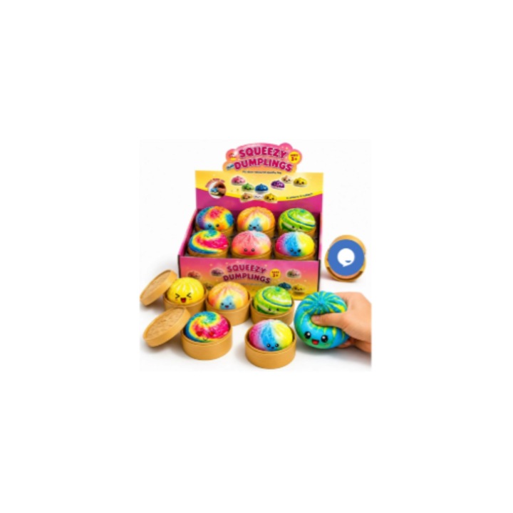 Set 2 Jucarii Squishy Dumpling Mystery Box, Antistres, Model Mistery, Multicolor