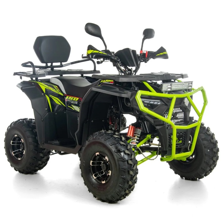 ATV XTR Pro Farmer 019 X1, 150cc, roti 8", 3+1 viteze, jante din aluminiu, negru-lime