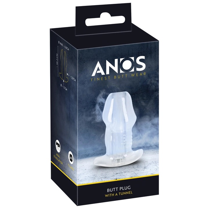 Dop anatomic transparent Anos Tunnel Plug 10,2x4,8cm