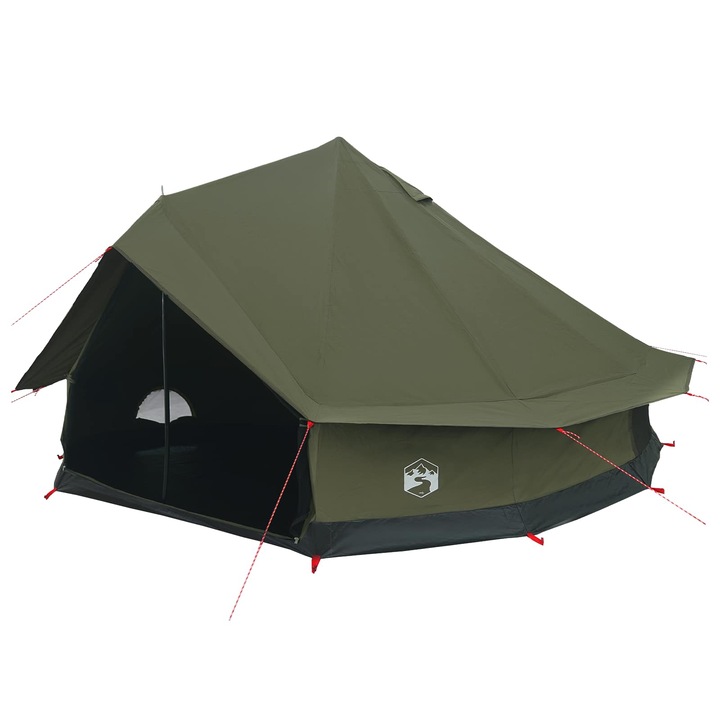 Cort de Familie vidaXL, Verde Army 10 persoane