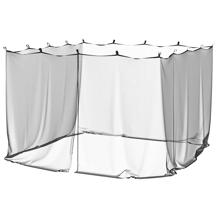 Plasa de tantari pentru vidaXL, exterior 220 ochiuri neagra 300x300x200 cm