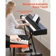 Pian digital VEVOR 88 clape complet ponderate, 238 tonuri, functie inregistrare, wireless, negru