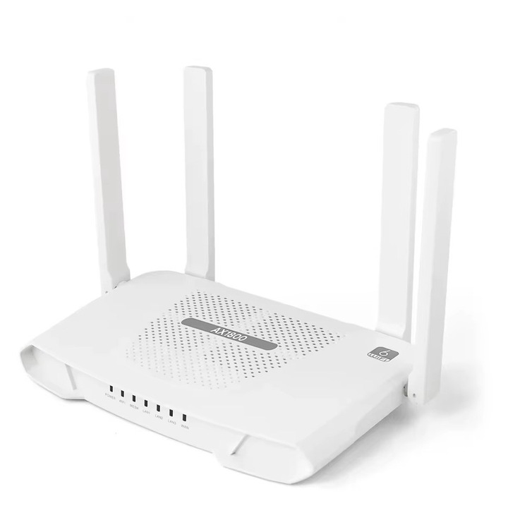 Router EDUP EP-RT2983 WiFi 6E dual band 1800 Mbps alb 26.4x16.1x3.6cm