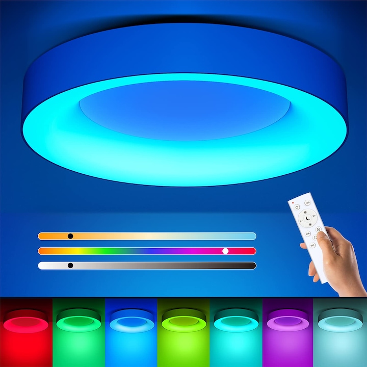 Таванна лампа Matane Смарт RGB 24W LED бял 28cm