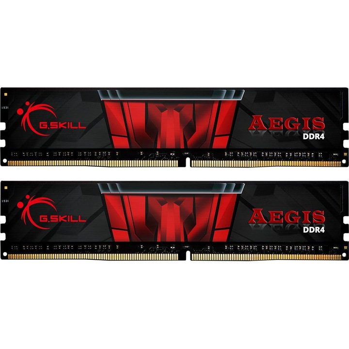G.Skill Aegis RAM memória, 32 GB (2 x 16 GB), DDR4, 3200 MHz, DIMM, 1.35 V, 16 CL, Fekete