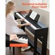 Pian digital VEVOR 88 clape complet ponderate negru 280 tonuri 110 melodii 260 ritmuri 88x15x40cm