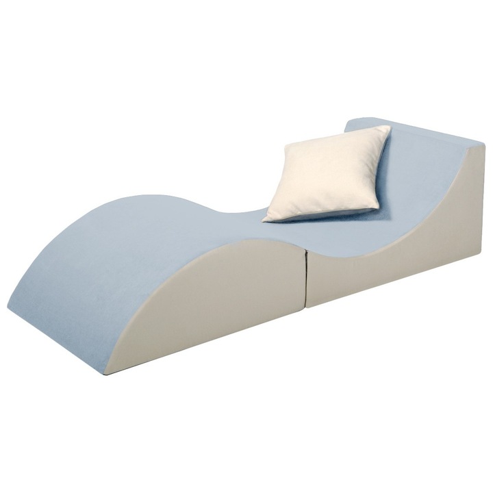 Fotoliu relaxant Velinda 3 in 1 gri-bej 60x80x40cm
