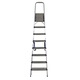 Scara pliabila din aluminiu cu platforma MESTERINO TOOLS MTJL-302-1x8, 8 trepte, 2.1 metri, greutate maxima suportata 150 kg