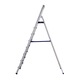 Scara pliabila din aluminiu cu platforma MESTERINO TOOLS MTJL-302-1x8, 8 trepte, 2.1 metri, greutate maxima suportata 150 kg