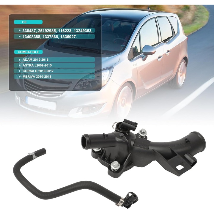 Termosztátház tömlővel Opel Adam Astra J Corsa D Meriva, 1338487 25192985