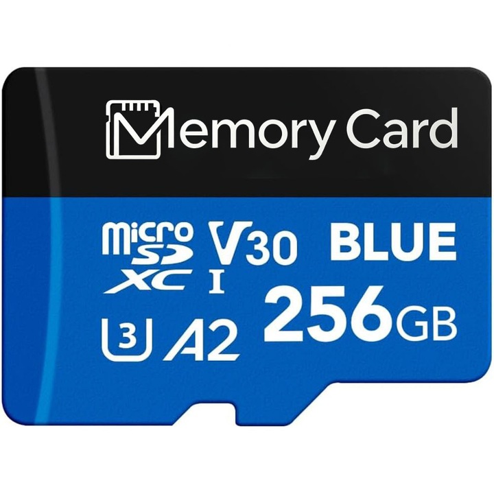 microSDXC UHS-I memóriakártya 256GB adapterrel - Akár 100MB/s, C10, U3, Full HD, A2, MicroSD kártya tablethez, mobiltelefonhoz, kamerához, autóhifi rendszerhez, játékkonzolhoz, fedélzeti kamerához és drónhoz
