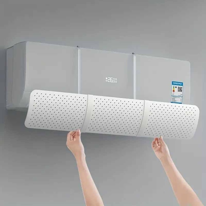 Deflector de vant pentru aer conditionat, Deflector de vant pentru aer conditionat rece, Deflector de vant reglabil pentru aer conditionat, Protectie universala retractabila impotriva vantului pentru aer conditionat (1 buc)
