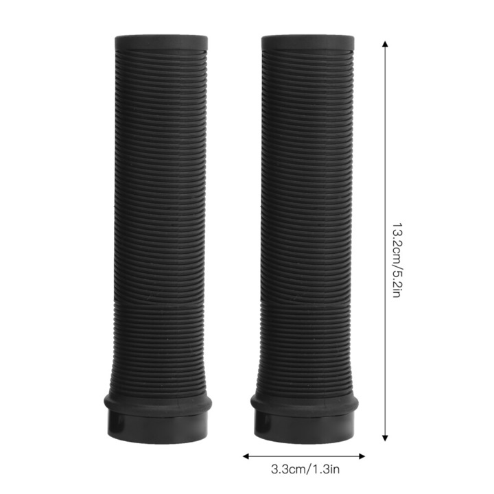 Mansoane bicicleta mountain bike, sistem lockon, antiderapant, negru, 13.2x3.3cm, set 2 bucati
