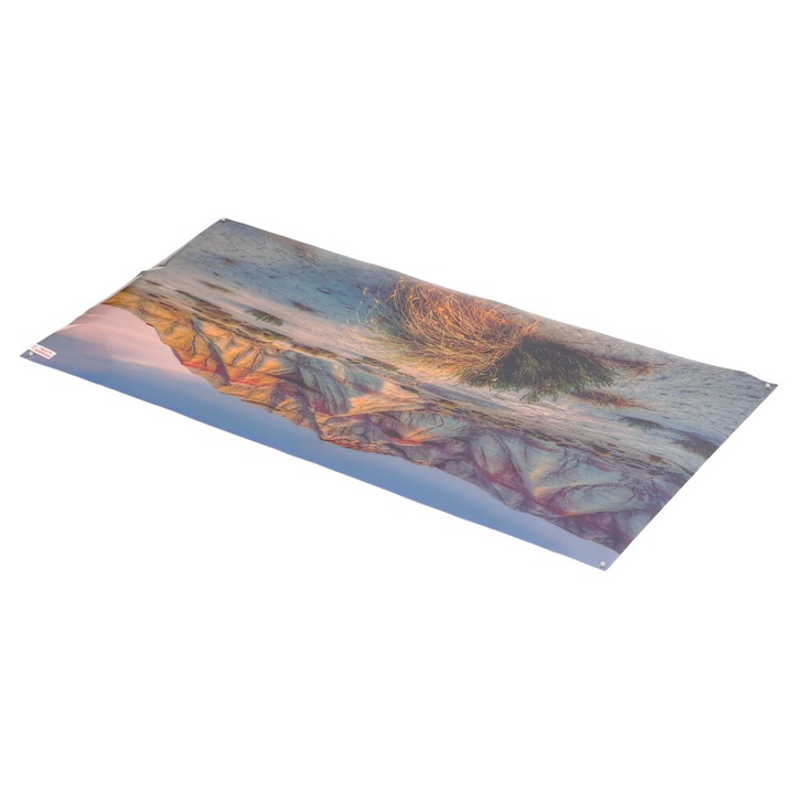 Poster acvariu fundal 3D PVC autocolant munte desert 122x50cm
