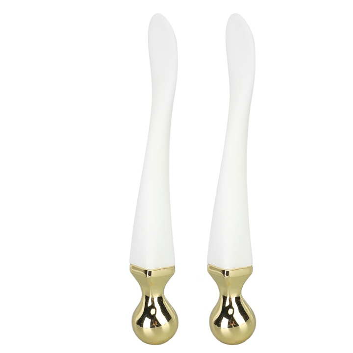 Set 2 aplicatoare pentru crema ochi, aliaj zinc, silicon, dublu cap
